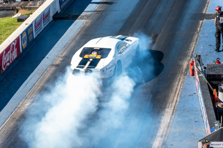 Drag Car Doing a burnout